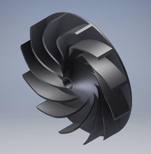 impeller blade cooling fan air turbine lathe customizable hobby diy mechanical parts 3d print model - Mito3D