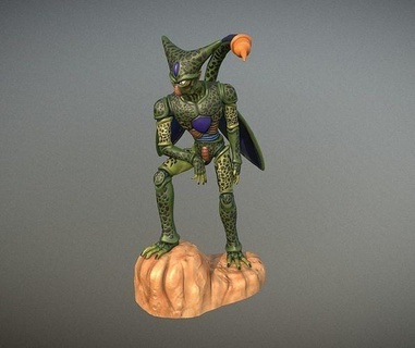 imperfect cell action figure dragon ball art character body android sculptures 3d print model - Mito3D