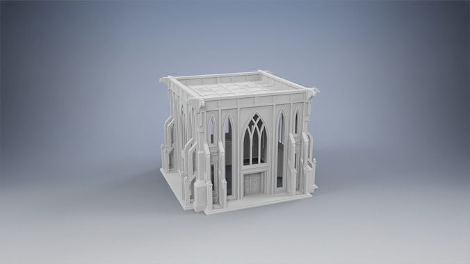 imperial mausoleum - 6mm scenery epic epic40k 40k adeptustitanicus space gothic scifi grimdark games toys 3D print model - Mito3D