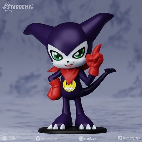 impmon miniatura digimon beelzebumon anime avventura domatori geek 3dprint 3dmodel gioco halloween giochi giocattoli 3D print model - Mito3D