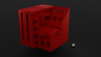 unmöglich matze würfel box puzzle kopfschmerzen marmor drucken modell spiel schwer spiele spielzeuge 3d print model - Mito3D