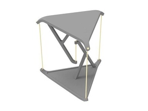 impossible table - triangular model home office illustration technology tensegrity science scientific equipment sci fi tool printable gravity balance lab weight perpetual desktop structures engineering decor illusion 3d print model - Mito3D