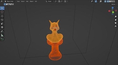 improvisation bust of fox sculpture toy art figurine statue toys games animals 3dprintable chesspiece stlfile 3d print model - Mito3D