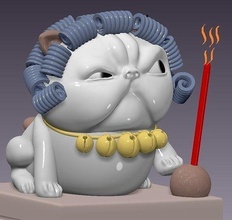 incense base - angry cat 1 incensebase house decor 3d print model - Mito3D