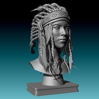 Indien Büste Kunst Design Dekoration Skulpturen 3d print model - Mito3D