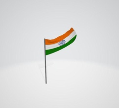 indian flag art flagpole wind design sign symbol india signs logos animation backgrounds video background animated motion 3d print model - Mito3D