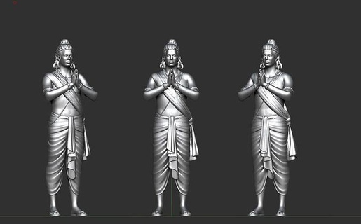 Indien Dieu RAM 3d modèle art sculptures bajrang bali singe Inde hindou soulagement bajrangi mahavir Seigneur idole Parvat gada Sanjeevani Hanuman 3d print model - Mito3D