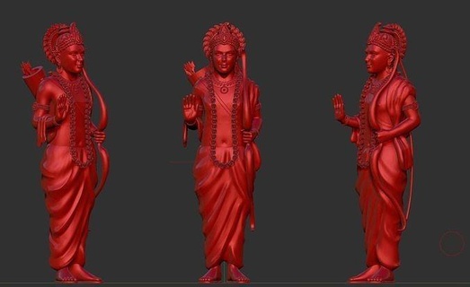 indian god ram ramayan bhagwan dev art sculptures 3d print model - Mito3D