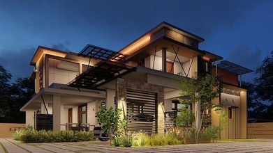 Indien maison toit plat contemporain architecture conception 3d print model - Mito3D