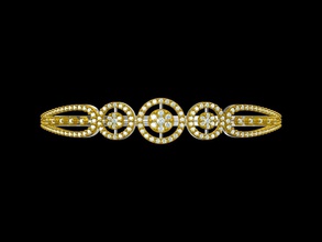 indischen Schmuck-design Schmuck - Armband indian gold weiß-gold diamond Juwel Damen-Armband schickes 3d druckbar stl-jcd-Datei kostbar bedruckbar ist Luxus Armbänder 3d print model - Mito3D