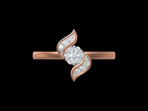 Hint mücevher tasarımı takı rose altın Beyaz Altın cad bayanlar yüzük yazdırılabilir elmas moda engagem 3d print model - Mito3D