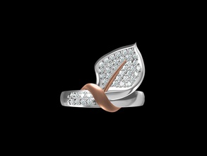 indian jewellery design jewelry ring ladies jewel cad gold silver white engagment fancy diamond rings 3d print model - Mito3D
