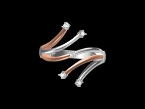 indien, bijoux design de l'anneau anneau dames or blanc engagment bague en diamant mode imprimable engagem d'argent le cad mariage les anneaux 3d print model - Mito3D