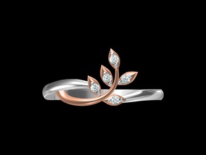 indischen Schmuck-design Schmuck ring Damen engagment Juwel cad Phantasie Silber weiß Ringe 3d print model - Mito3D