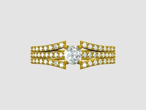 indischen Schmuck-design Schmuck gold Silber Mode-ring Diamant-ring Damen ring Ringe 3d print model - Mito3D