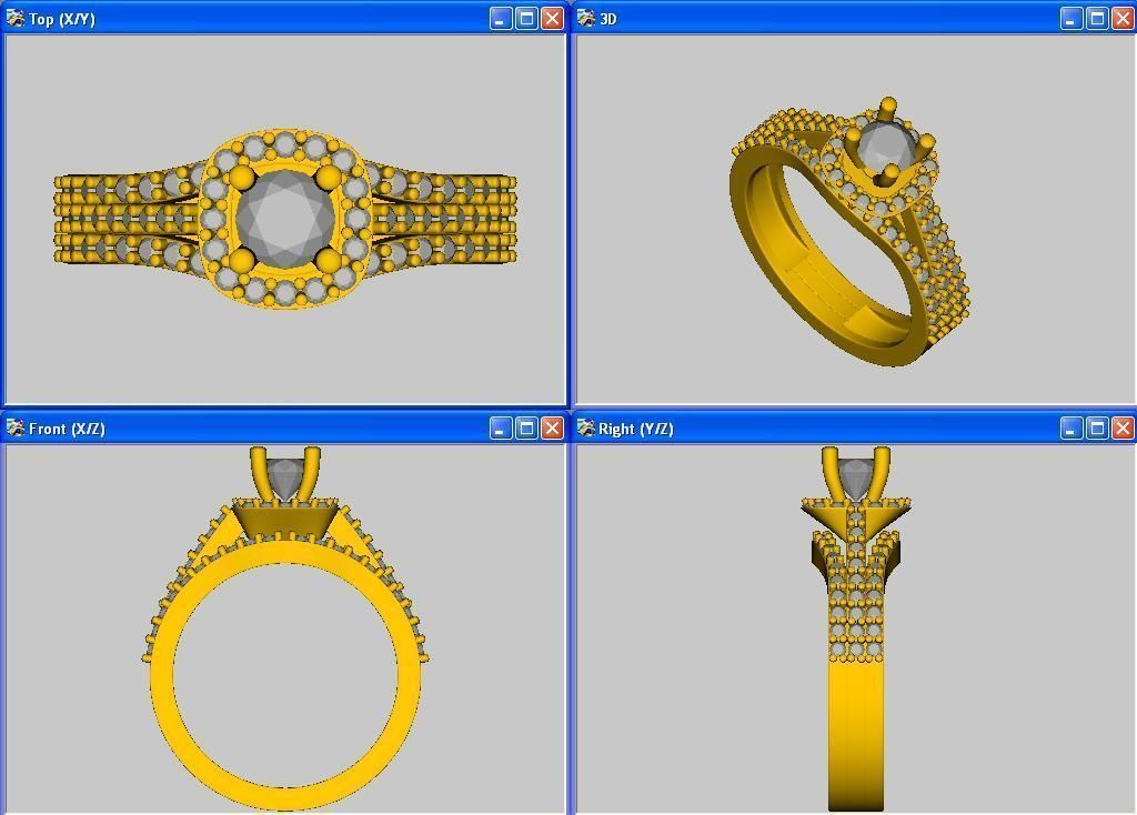 indian jewellery design jewelry ladies ring engagment diamond gold silver fashion rings 3D print model - Mito3D