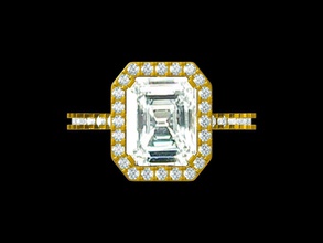 Hint mücevher tasarımı takı gem altın lüks şekil platin yüzük Gümüş yazdırılabilir elmas moda parmak sterling dökülebilir 3dmodel tasarım jewel cad 3d print model - Mito3D