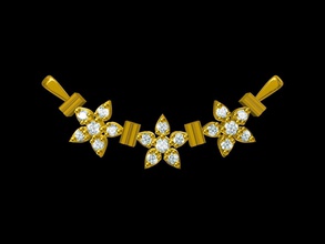 indian jewellery design jewelry jewel cad printable diamond pendent gold white fancy pendants 3d print model - Mito3D