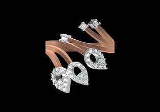 indisch schmuck design ring rose gold weiß silber diamant juwel druckbar ringe 3d print model - Mito3D