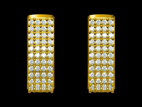 indisch schmuck design juwel schick ohren gold weiß 3d druckbar diamant silber damen ohrringe 3d print model - Mito3D