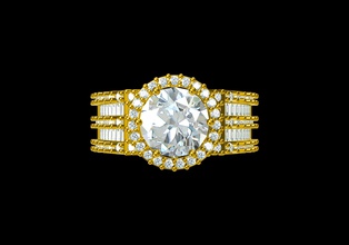 Indische jewllery design Schmuck ring Damen gold diamond Juwel bedruckbar ist gem Hochzeit Mode-ring Diamant-ring gold-ring engagement weiß Ringe 3d print model - Mito3D
