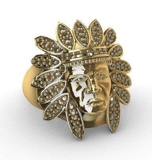 indiano squillare stl anillo indio gioielleria oro stampabile diamante anelli argento gioiello Fidanzamento gemma 3d print model - Mito3D
