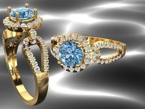 indiano estilo argolas fino elegante joalheria luxo precioso ouro jóia prata imprimível diamante anel moda gema platina pulseira engagem esterlina brilhante jóias dedo 3d print model - Mito3D