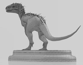 indominus rex jurassic park world dinosaur trex raptor prehistoric film sculpture charaktere statue fantasy fictional creature extinct paleontology predator science biology dragon 3d print model - Mito3D