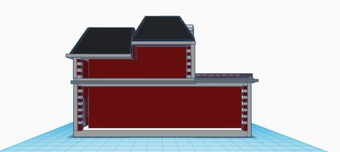 endüstriyel evi ev mimarlık industrialhouse tuğla çatı aile minyatür iç diğer 3d print model - Mito3D