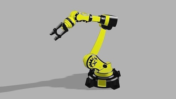 industriel robot 3dof manipulateur bot loisir DIY robotique industrie actionneur actionnement lourd charge fourchette ascenseur 3d print model - Mito3D