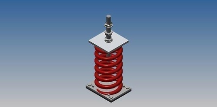 industriel printemps bobine isolant illustration science technologie équipement outil ingénierie 3d print model - Mito3D