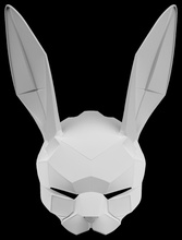 infame dom papel sendero origami conejo máscara 3d impresión infamesegundosol maestro 3dprint imprimible juegos juguetes 3d print model - Mito3D