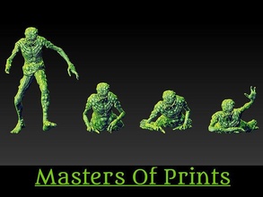 infected zombies 3 4 models warhammer miniatures 40k games toys sci fi figurines fantasy board space 3d print model - Mito3D