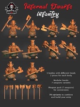 infernal dwarves infantry dnd warhammer whfb miniature aos 28mm 28mmscale dwarf fantasy rpg tabletop t9a games toys board 3d print model - Mito3D