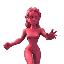 infinidudette pose femelle infini modèle gratuit libre 3dprintable billet faveur hec hmm jeux jouets 3d print model - Mito3D