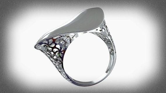 unendlich Kurve Verschmelzung Ring Code 1005 Gold druckbar Schmuck Juwel Diamant Ringe Hochzeit Mode engagem Engagement Halskette Anhänger 3d print model - Mito3D