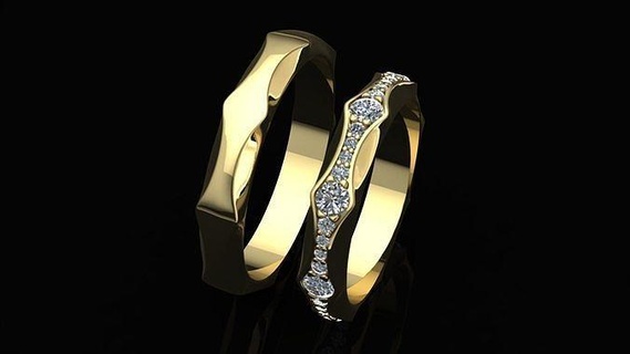 infinito Boda banda oro platino anillos bulgari bvlgari joyería joya anillo mujer hombre lujo marca bvl amor encantador esposa Beso 3d print model - Mito3D