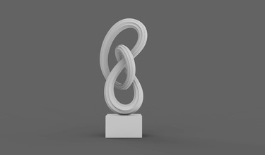 unendlichkeit abstrakt kunst skulptur alphabet art text einfachheit symbol mobius statue skulpturen 3d print model - Mito3D