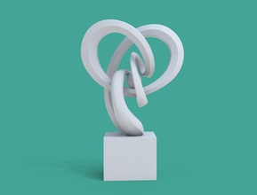 infini Mobius abstrait art sculpture cœur statue Humain sculptures 3d print model - Mito3D