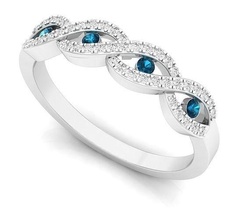 infini croisement tourbillon mariage anniversaire bande bague diamant bijoux or argent imprimable bijou gemme engagement brillant mode 3d print model - Mito3D