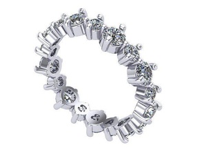 infinito diamante gruppo musicale d'oro argento gioielleria squillare anelli 3d print model - Mito3D