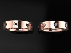 infinito diamante caja banda anillo compromiso Moda size7 joyería joya hombres hembra mujer tendencias 3d print model - Mito3D