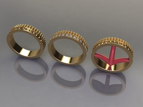 infinito diamante Moda banda anillo hombres mujeres hembra joyería joya lujo oro compromiso Boda conjunto 3d print model - Mito3D
