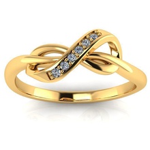 infinito anillo de diamantes rd0172 la joyería nudo moda allanar los las piedras preciosas joyas anillos 3d print model - Mito3D