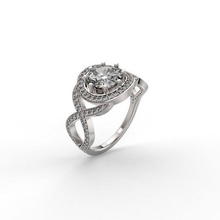 Unendlichkeit Engagement Ring Schmuck Juwel Diamant Mode Gold engagem cad Design Ringe 3dm 3d print model - Mito3D