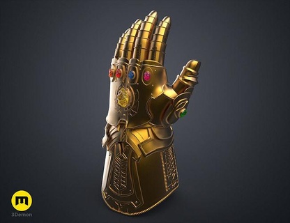 infinity gauntlet - wearable replica thanos cosplay costume fantasy groot marvel movie prop gamora nebula gold stones glove games toys 3d print model - Mito3D