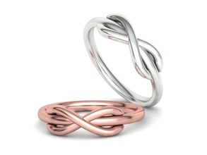 infinity knot ring t-style 3dmodel knots fashion rings love jewelry usa canada europe france israel uk united states mother day womns printable 3d 3d print model - Mito3D