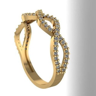 infinity love wedding ring jewelry precious platinum gold romance gem silver printable diamond brilliant fashion valentine beauty rings 3d print model - Mito3D