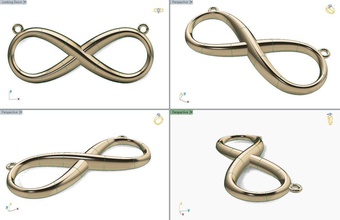 infinity pendant jewelry fashion charm pendants 3d print model - Mito3D