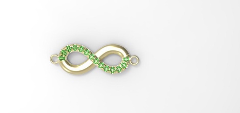 unendlichkeit anhänger or armband schmuck gold silber diamant mode schönheit beleuchtung druckbar sterling ring saphir halskette engagem juwel ringe 3d print model - Mito3D